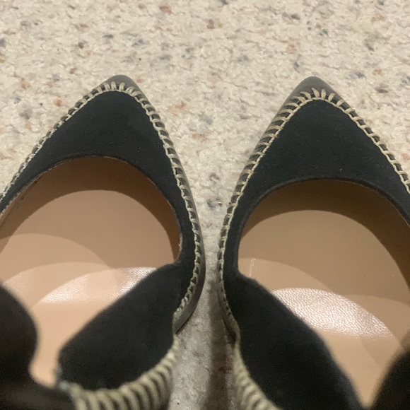Black leather and suede heels size 7 - Picture 4 of 5